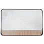 Lacava - Wall hung mirror with metal frame surround/shelf and fluted detailing - Matte Taupe
