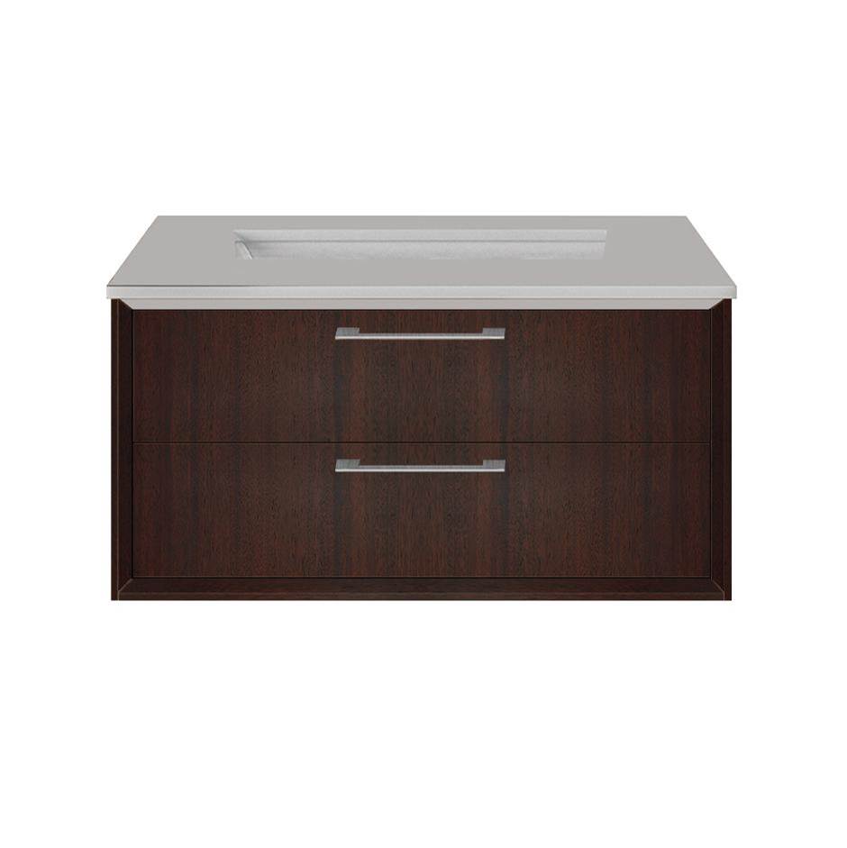 Lacava - Solid Surface countertop with a cut-out for under-mount sink 5452UN for wall-mount under-counter vanity GEM-UN-24 - Marmo