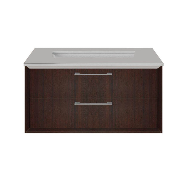 Lacava - Solid Surface countertop with a cut-out for under-mount sink 5452UN for wall-mount under-counter vanity GEM-UN-24 - Marmo