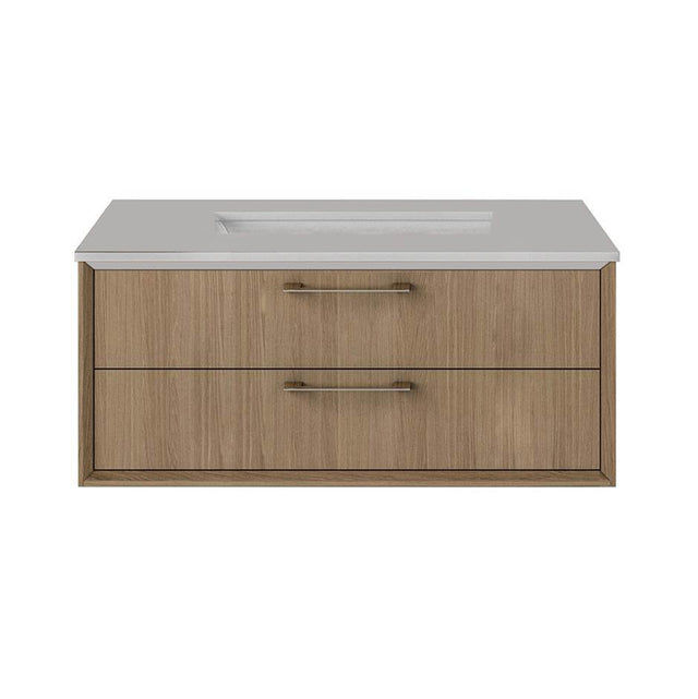 Lacava - Solid Surface countertop with a cut-out for under-mount sink 5452UN for wall-mount under-counter vanity GEM-UN-30 - Obsidian