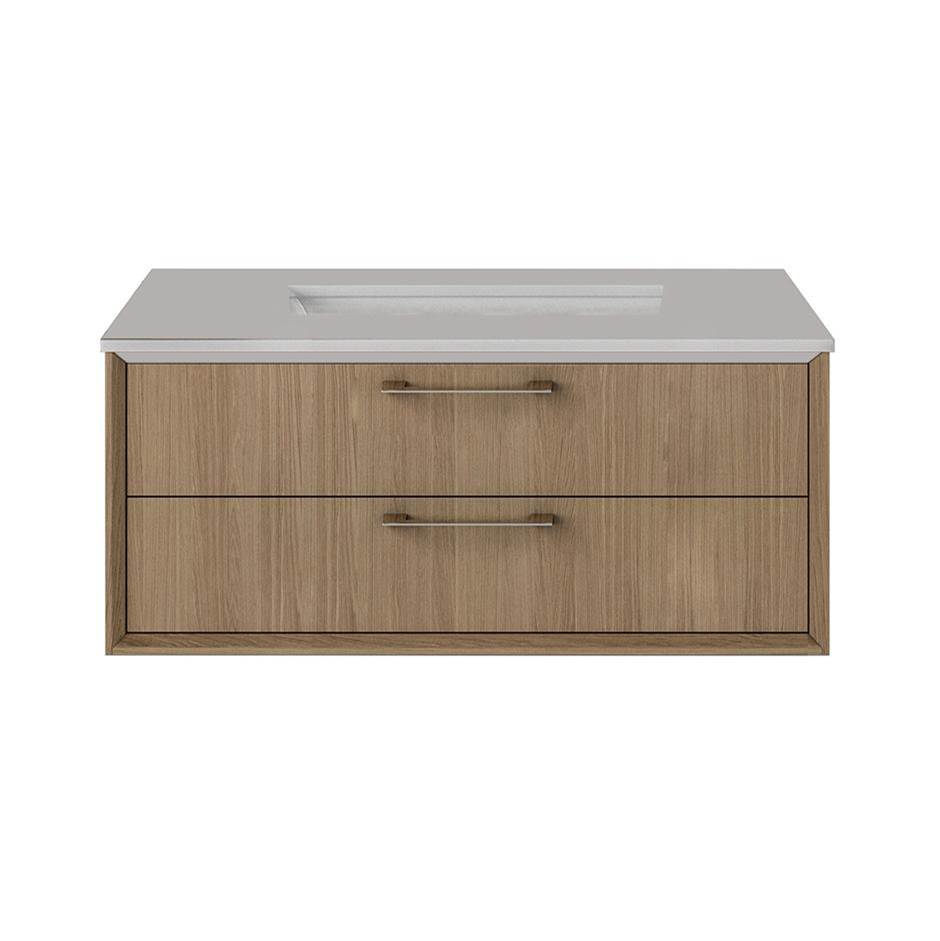 Lacava - Solid Surface countertop with a cut-out for under-mount sink 5452UN for wall-mount under-counter vanity GEM-UN-30 - Matte White
