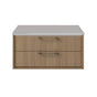Lacava - Solid Surface countertop for wall-mount under-counter cabinet GEM-ST-24, sold together with the cabinet. W: 24'', D: 22'', H: 1/2''. - Obsidian