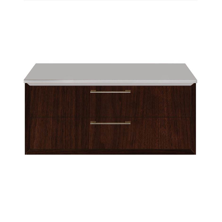 Lacava - Solid Surface countertop for wall-mount under-counter cabinet GEM-ST-30, sold together with the cabinet. W: 30'', D: 22'', H: 1/2''. - Marmo