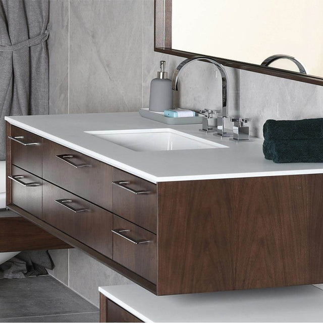 Lacava - Solid Surface countertop with a cut-out for under-mount sink 5452UN for wall-mount under-counter vanity GEM-UN-48 - Marmo
