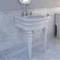 Lacava - Floor-standing console with turn legs stand for Bathroom Sink H251. To be attached to the back wall. W: 24 1/2'', D: 19 1/2'', H: 28 1/2''. - Gloss Ardesia