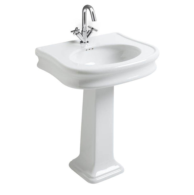 Lacava - Wall-mount or vanity top porcelain Bathroom Sink with an overflow - White