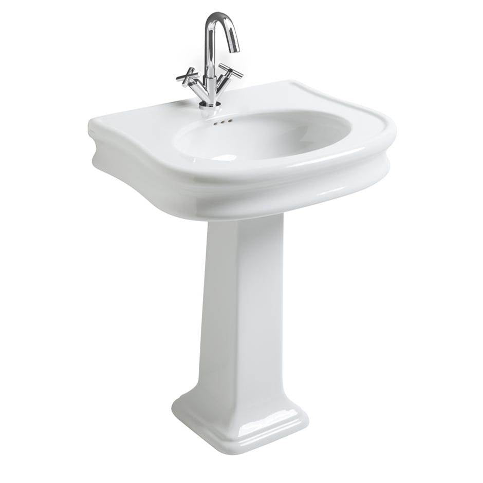Lacava - Wall-mount or vanity top porcelain Bathroom Sink with an overflow - White