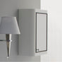 Lacava - Wall-mounted storage cabinet with one door and 2 adjustable shelves, 18''W,  7''D, 22''H. - Gloss Ardesia, Black Trim