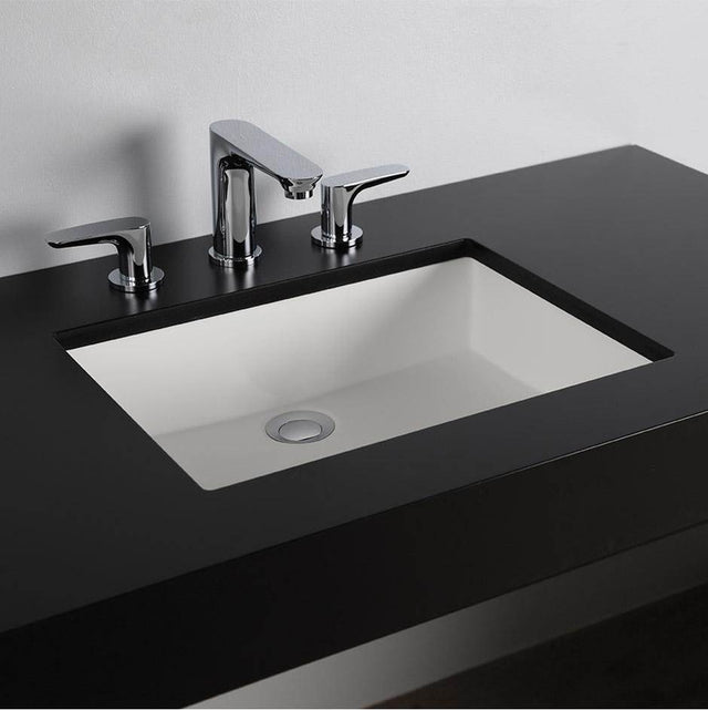 Lacava - Under-counter Bathroom Sink made of solid surface with an overflow. W: 23 1/2'', D: 15'', H:5 3/4'' - Gloss White