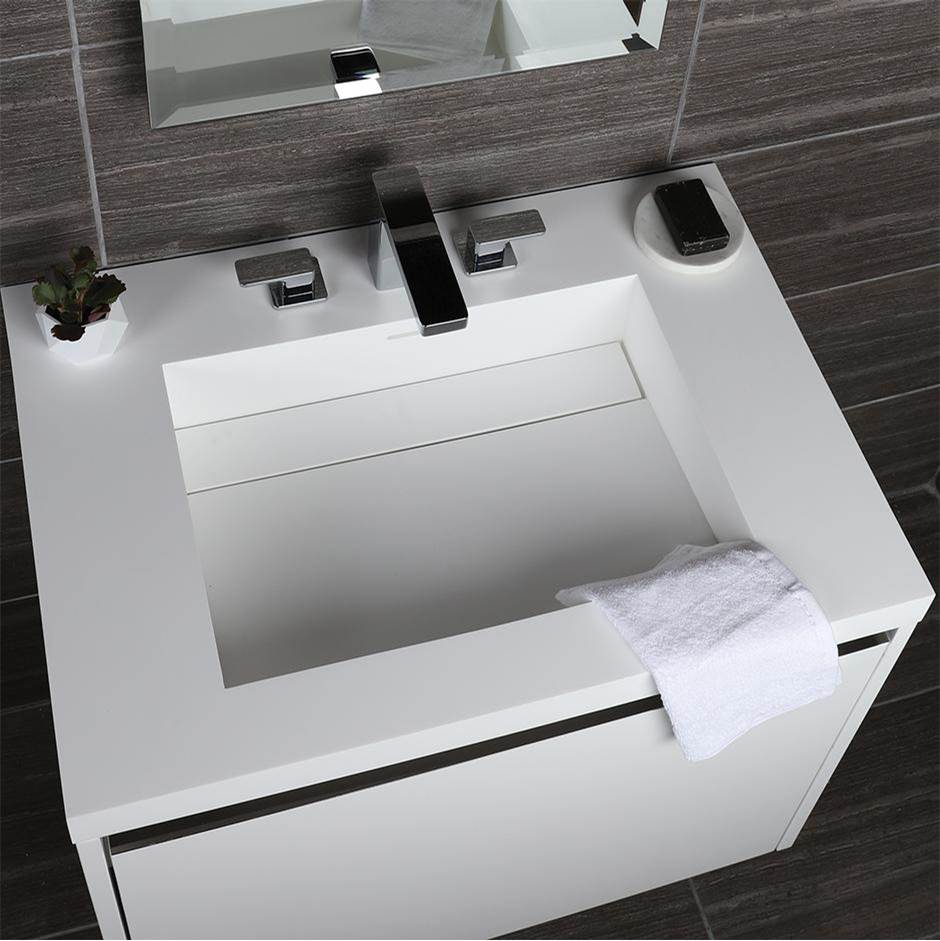 Lacava - Vanity-top Bathroom Sink made of solid surface - Matte White