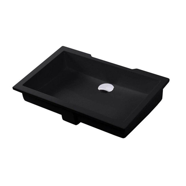 Lacava - Under-counter Bathroom Sink made of solid surface with an overflow. W: 19 1/2'', D: 15'', H:5 3/4'' - Matte Black