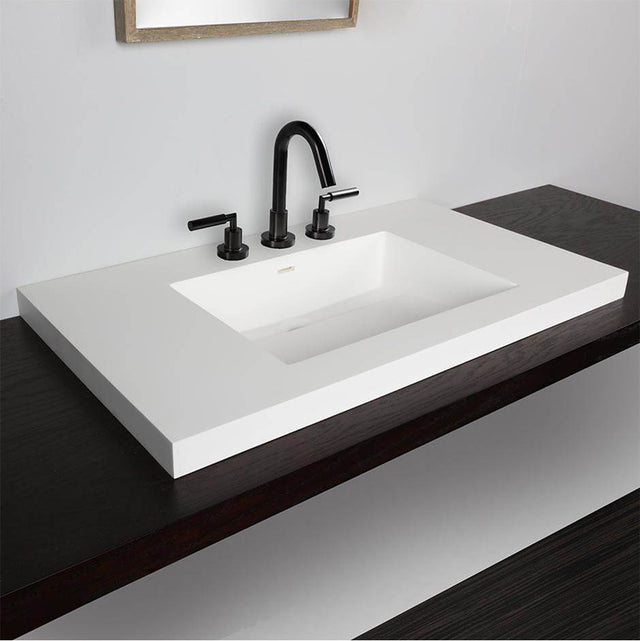 Lacava - Vanity-top Bathroom Sink made of solid surface - Gloss White