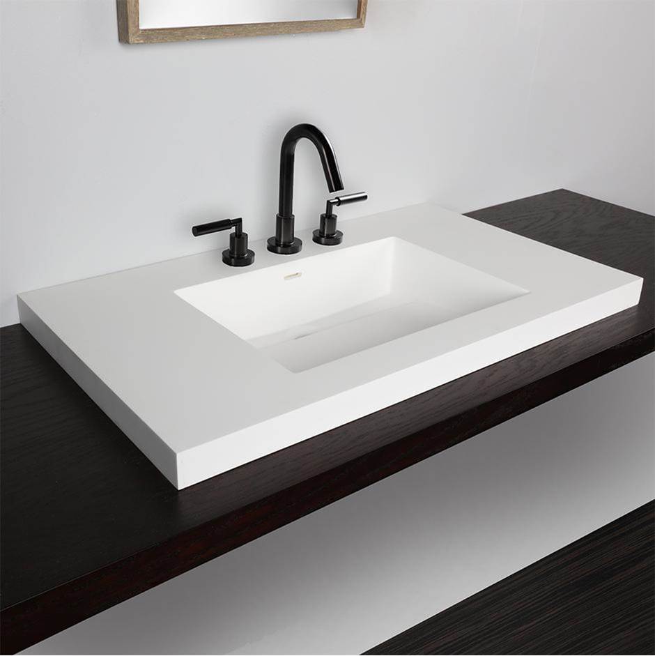Lacava - Vanity-top Bathroom Sink made of solid surface - Gloss White