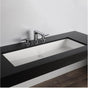 Lacava - Under-counter Bathroom Sink made of solid surface with an overflow. W: 35 1/2'', D: 15'', H:5 3/4'' - Gloss White