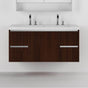 Lacava - Wall-mounted undercounter vanity with a large drawer on the  center and two small drawers on left and right - Gloss Ardesia