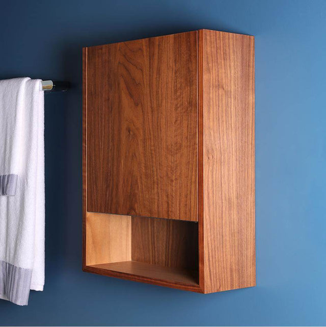 Lacava - Wall-mounted storage cabinet with one door and one adjustable wood shelf, hinged right,   W: 18'', D: 7'', H: 24'' - Gloss Ardesia