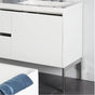 Lacava - A set of optional metal frame legs for Kubista vanities. W: 21'', H: 10''. - Matte White