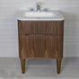 Lacava - Wall-mount under counter vanity with a routed finger pull drawer. - Gloss Ardesia