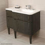 Lacava - Wall-mount under counter vanity with three routed finger pull drawers . - Gloss Ardesia