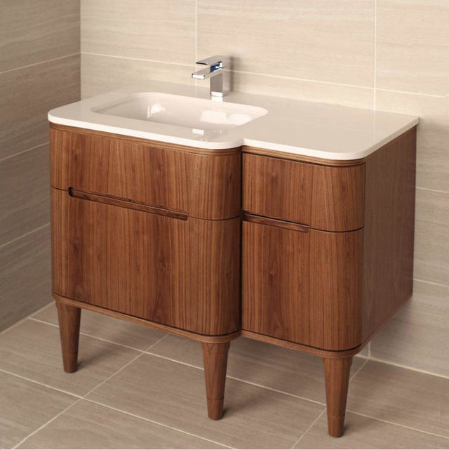 Lacava - Wall-mount under counter vanity with three routed finger pull drawers . - Gloss Ardesia