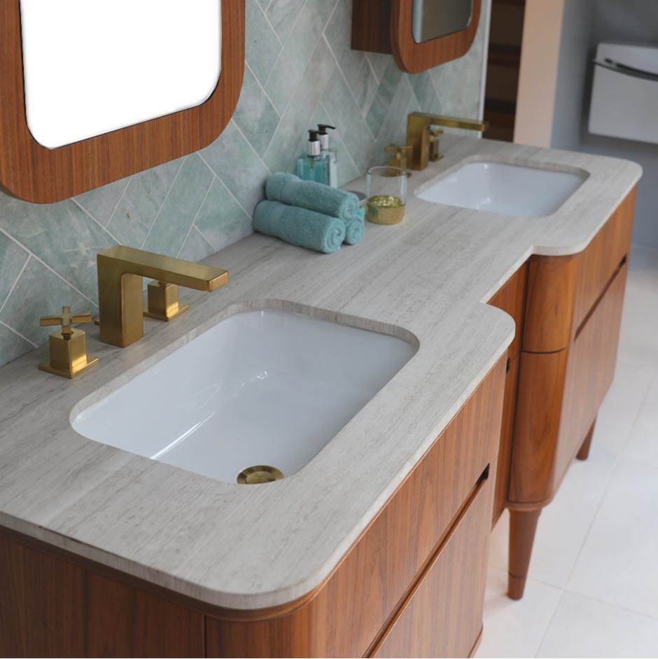 Lacava - Solid Surface  countertop for vanity H275. - Obsidian