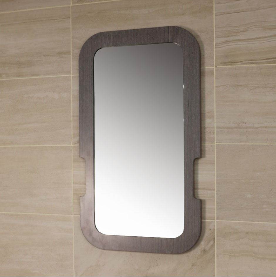 Lacava - Wall- mount mirror in wooden frame. W: 20'', H:36''. - Gloss Ardesia
