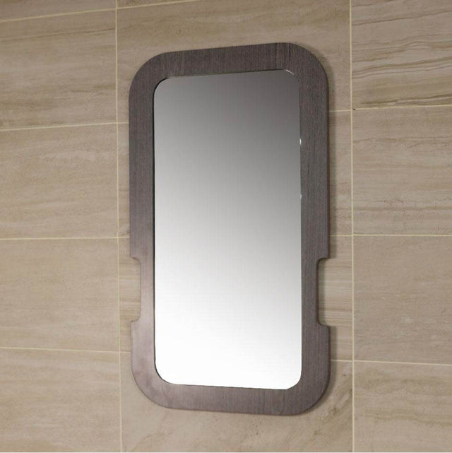 Lacava - Wall- mount mirror in wooden frame. W: 20'', H:36''. - Gloss Ardesia