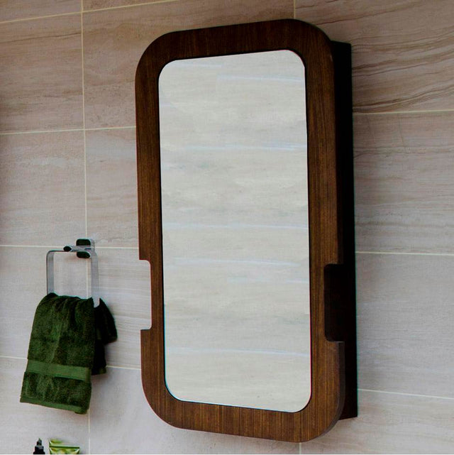 Lacava - Wall mounted medicine cabinet with wood frame, left hinged mirror door, three adjustable glass shelves, 20''W X 5''D x 36''H - Gloss Ardesia