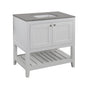 Lacava - Free standing under-counter vanity with two doors(knobs included) and slotted shelf in wood. - Gloss Ardesia