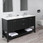Lacava - Free standing under-counter double vanity with two sets of doors(knobs included) on both sides - Gloss Ardesia