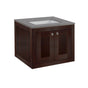 Lacava - Wall-mount under-counter vanity with two doors (knobs included). - Gloss Ardesia