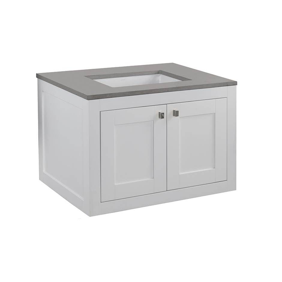 Lacava - Wall-mount under-counter vanity with two doors (knobs included). - Gloss Ardesia