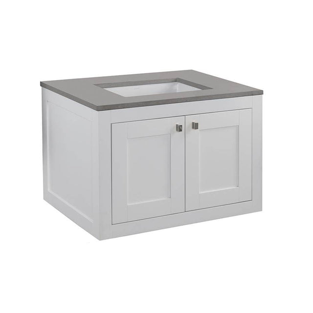 Lacava - Wall-mount under-counter vanity with two doors (knobs included). - Gloss Ardesia