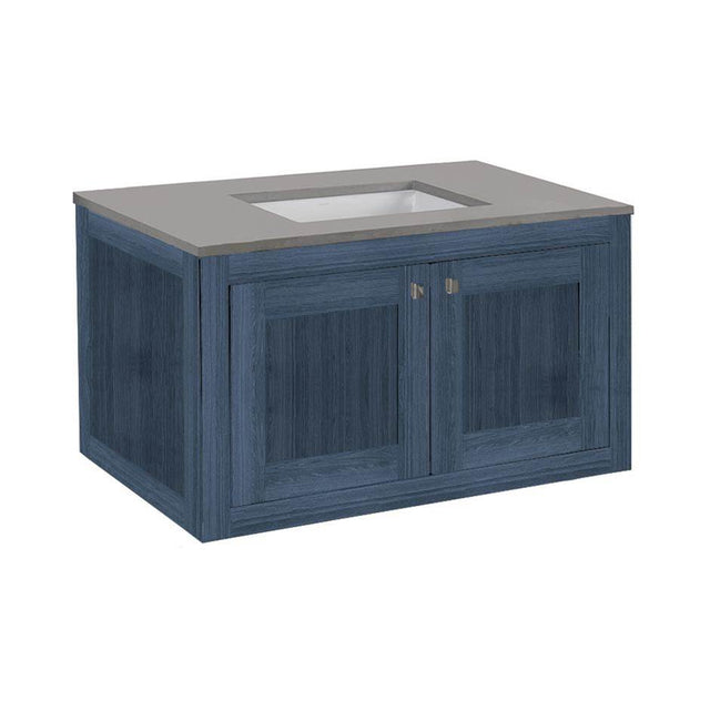 Lacava - Wall-mount under-counter vanity with two doors (knobs included). - Gloss Ardesia