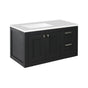 Lacava - Wall-mount under-counter vanity with two doors on the left and two drawers on the right. - Gloss Ardesia