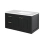 Lacava - Wall-mount under-counter vanity with two drawers on the left and two doors on the right. - Gloss Ardesia
