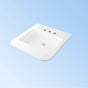 Lacava - Vanity-top sink made of solid surface, with an overflow. 1/2'' thick backsplash sold separately. W: 24'', D: 22'', H: 6 1/4''  00 - no faucet holes.  Compatible with vanities ELE-W-24 and FLT-W-24. - Matte White