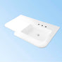 Lacava - Vanity-top sink made of solid surface, with an overflow - Gloss White