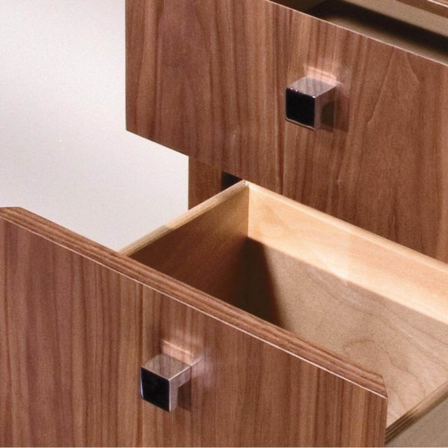 Lacava - Cabinet square knob.  W: 1''H: 1'' - Powder Coated Brass