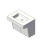 Lacava - Wall-mount vanity with two doors and fingerpull openings; can meet federal ADA requirements when installed correctly. Vanity top sink K30 sold separately. 29-1/2''W, 21-3/4''D, 23-1/2''H - Gloss Ardesia