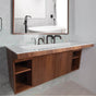 Lacava - Wall-mount vanity with two doors and fingerpull openings; can meet federal ADA requirements when installed correctly. Vanity top sink K48, K48B, K48L and K48R sold separately. 47-1/2''W, 21-3/4''D, 23-1/2''H - Gloss Ardesia