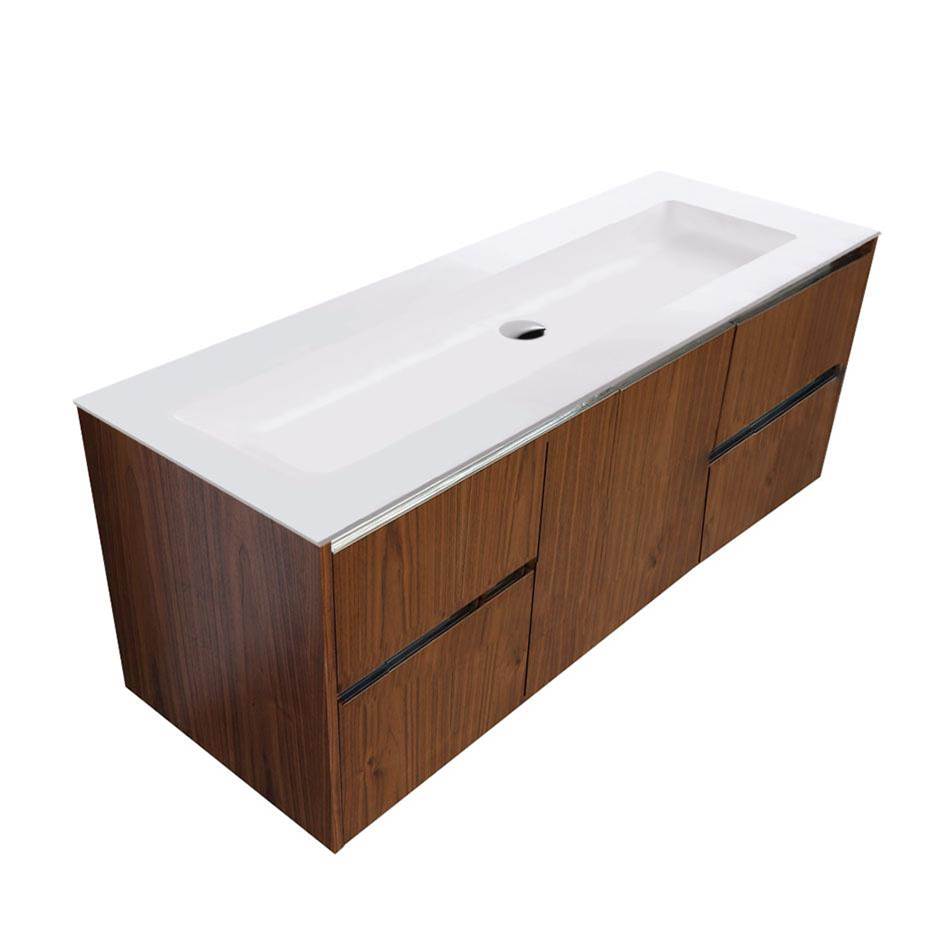 Lacava - Vanity top solid surface Bathroom Sink with overflow. - Gloss White