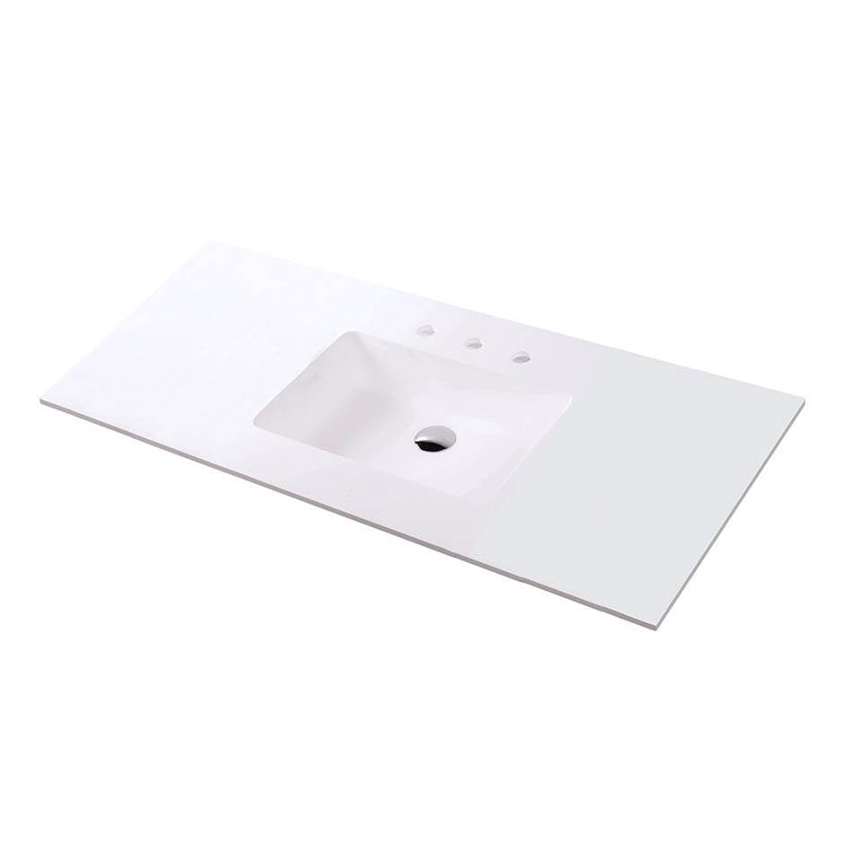 Lacava - Vanity top solid surface Bathroom Sink with overflow. - Gloss White