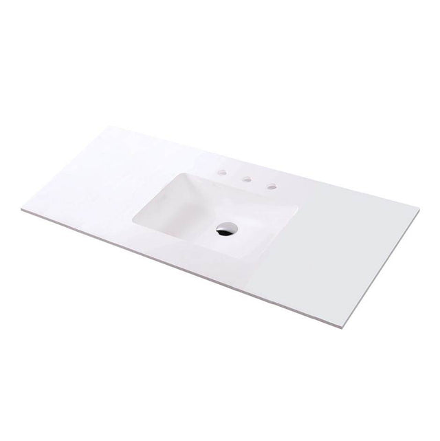 Lacava - Vanity top solid surface Bathroom Sink with overflow. - Gloss White