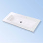 Lacava - Vanity top solid surface Bathroom Sink with overflow. - Gloss White