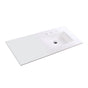Lacava - Vanity top solid surface Bathroom Sink with overflow. - Gloss White