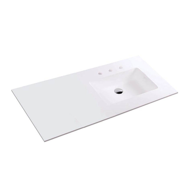 Lacava - Vanity top solid surface Bathroom Sink with overflow. - Gloss White