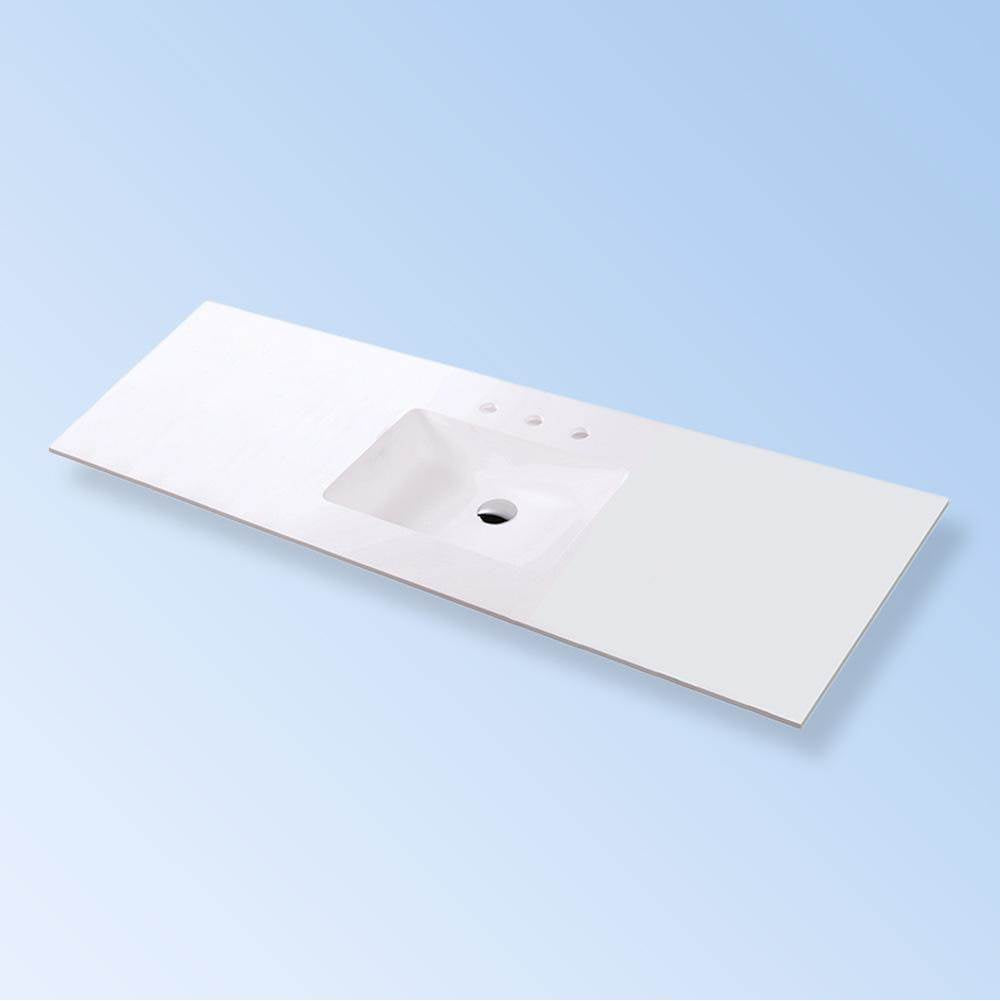 Lacava - Vanity top solid surface Bathroom Sink with overflow. - Matte White
