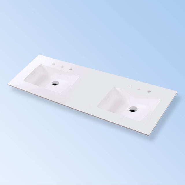 Lacava - Vanity top solid surface Bathroom Sink with overflow. - Matte White
