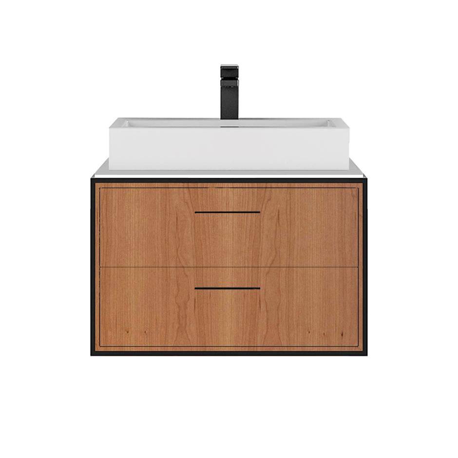 Lacava - Solid surface countertop for wall-mount under-counter vanity L321. - Lava